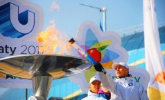 Фото Эстафета Огня Универсиады «Алматы-2017»